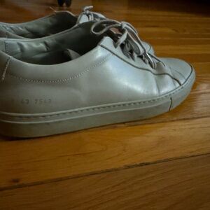 Common Projects Gray Leather Sneakers
